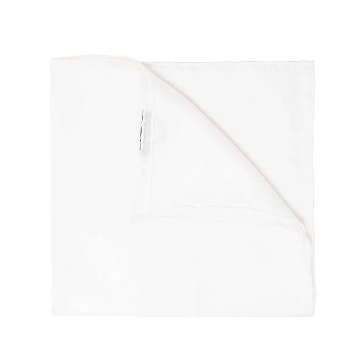 Serà Fine Silk - Classic White Silk Pocket Square