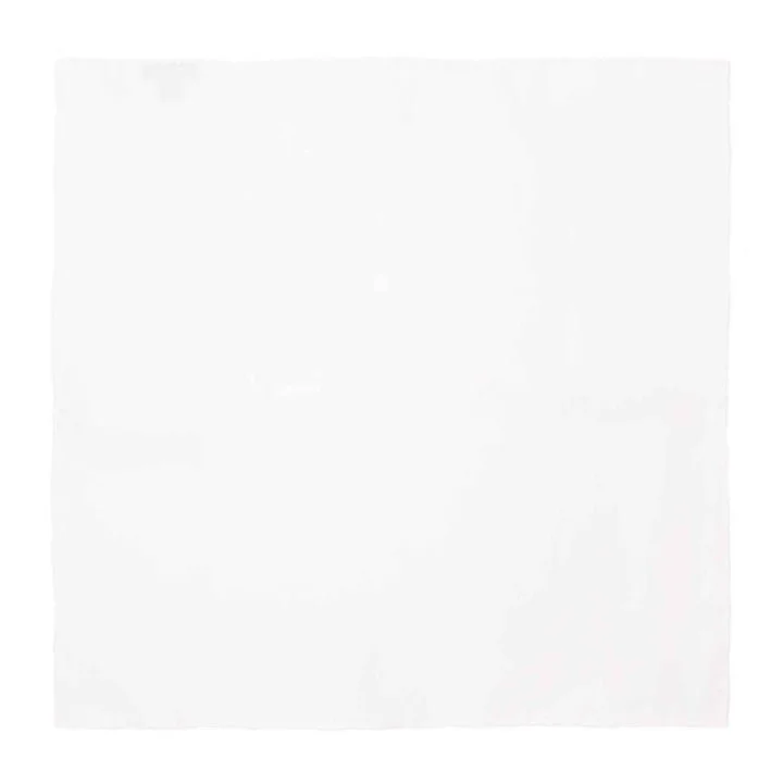 Serà Fine Silk - Classic White Silk Pocket Square