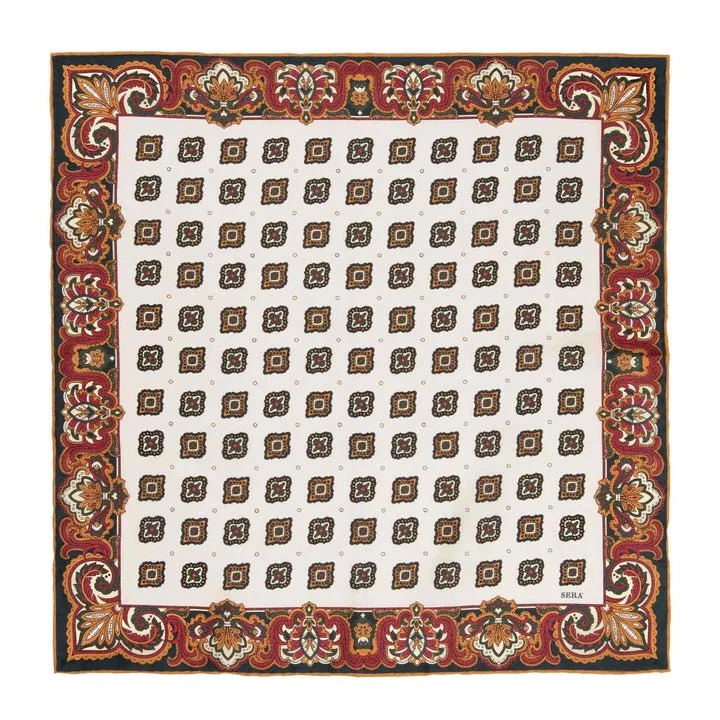 Serà Fine Silk - Bucaneve Winter Floral Silk Pocket Square