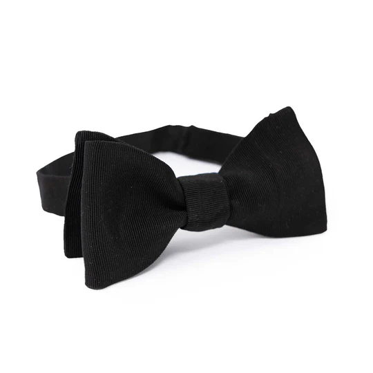 Serà Fine Silk - Black Grosgrain Self-Tie Silk Bow Tie