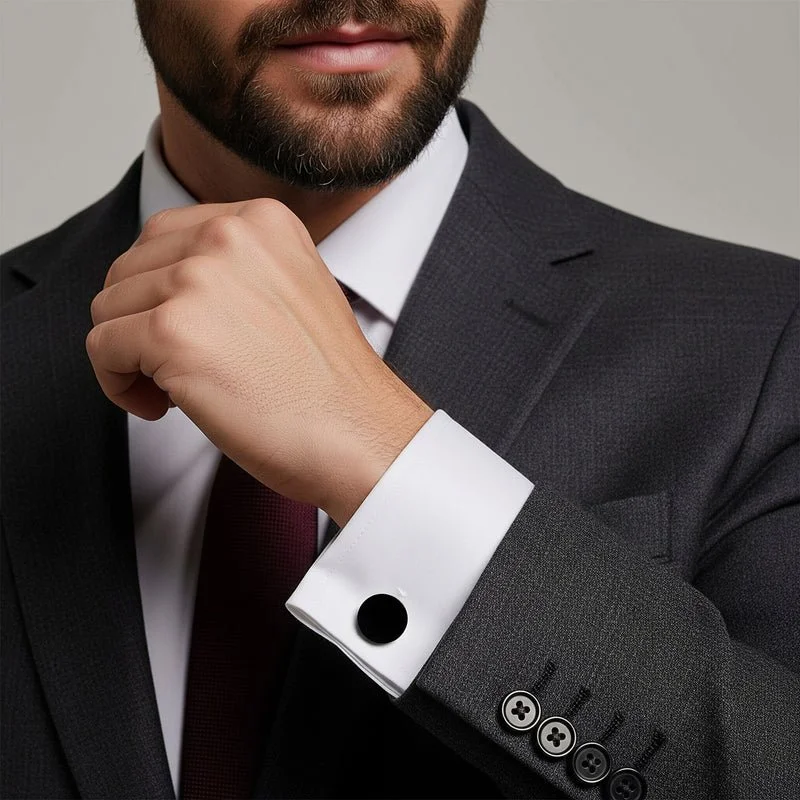 BensonAndCleggRoundCufflinksInBlack2.jpg