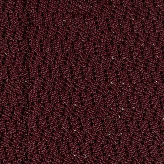 Serà Fine Silk - Burgundy Zig Zag V Point Knitted Tie