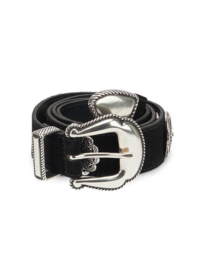 Fortela - Candis Suede Belt with Western Buckle