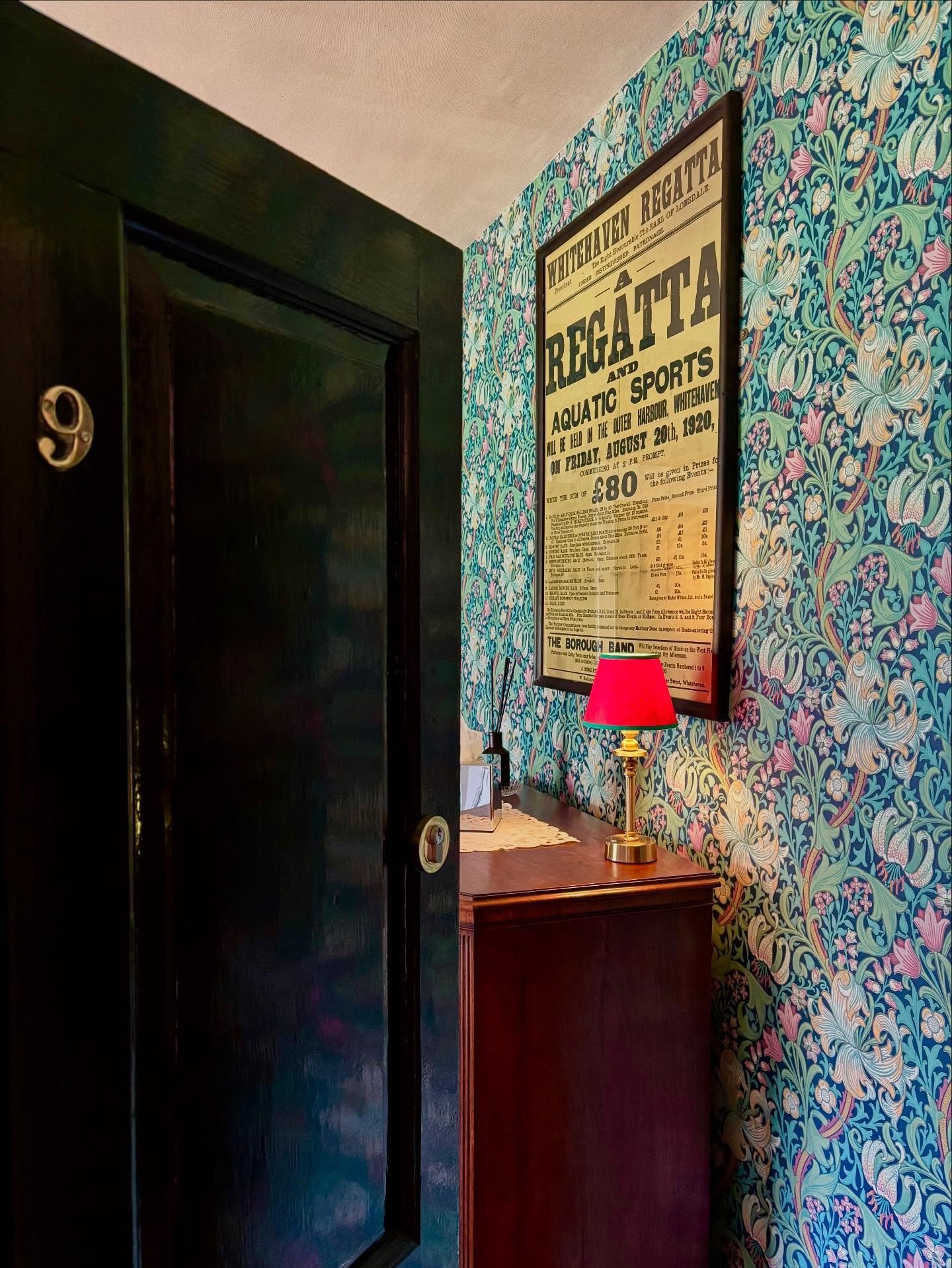 💚Rooms with a View💚 
Our newly spruced &ldquo;Room 9&rdquo; complete with window seat and views across the terrace and garden to Low Fell and beyond. 

With thanks to @noble_isle_official @williammorriscollection @pookylights for making everything 