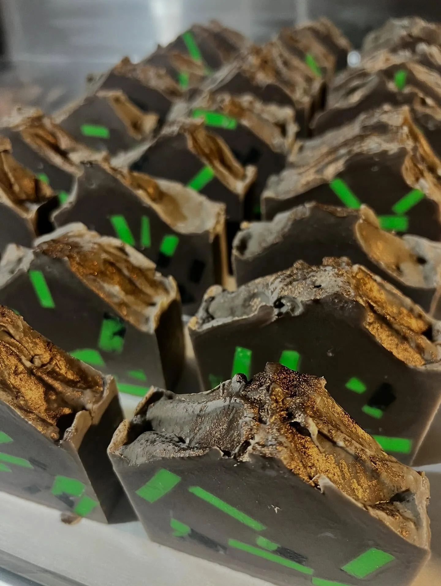I have gone and done it. I have finally made &ldquo;The Ugly One&rdquo;
This one is fragranced Chocolate Mint. This soap is for those that say the my soap is too pretty to use haha.

I won&rsquo;t have them available online yet  just yet but if you s