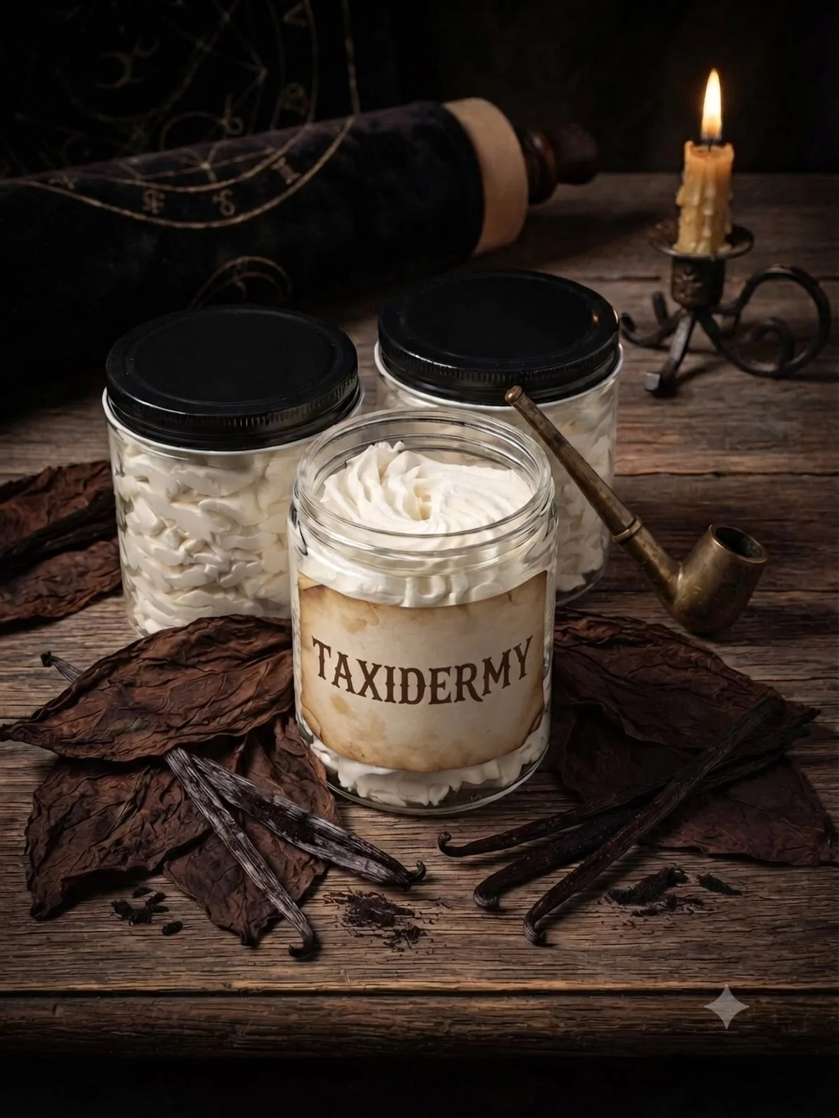 TAXIDERMY fragranced Tobacco Vanilla you will reach for this one often, nice and sweet smelling. Of course made with the same ingredients Shea,Coconut Oil and Avocado Oil. This whipped butter will have you feeling moisturized. 

Available Soon!