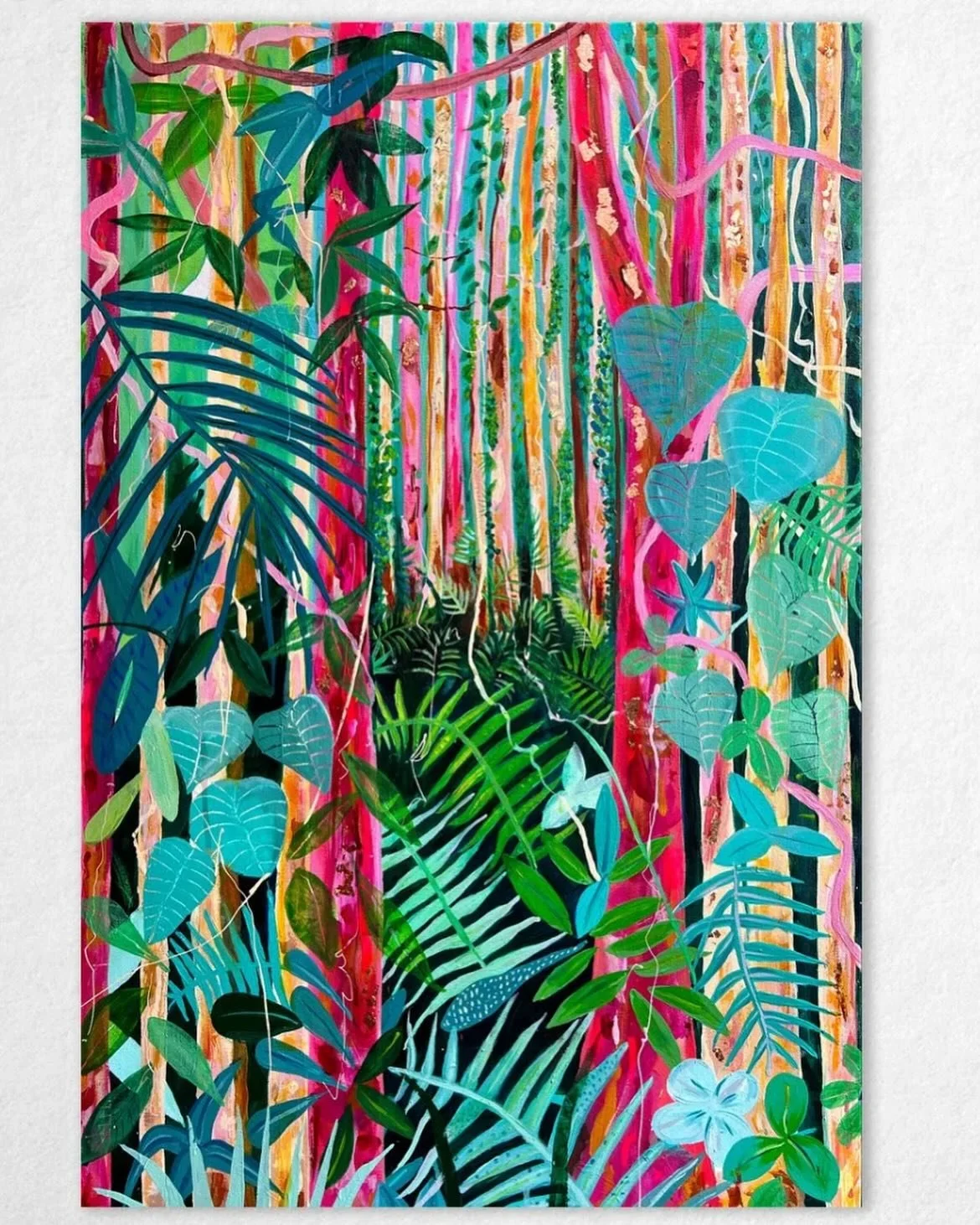 DOWN BY THE RIVER is now live on my website &hellip;.she is an exploration of the lush Australian tropics, capturing the untamed energy and layered beauty of nature when she&rsquo;s most alive. Bright and colourful immersing the viewer in a thriving 
