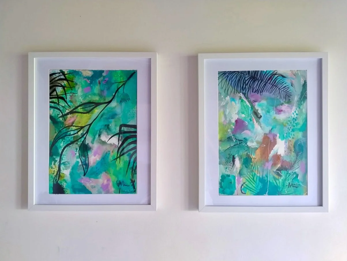 In their forever homes. ✨

There is nothing quite like seeing my pieces settled into their new spaces. 🕊️

Swipe to see three of my A3 mixed-media originals, styled and framed beautifully by their new owners. 

Whether it&rsquo;s a bedside nook, a h