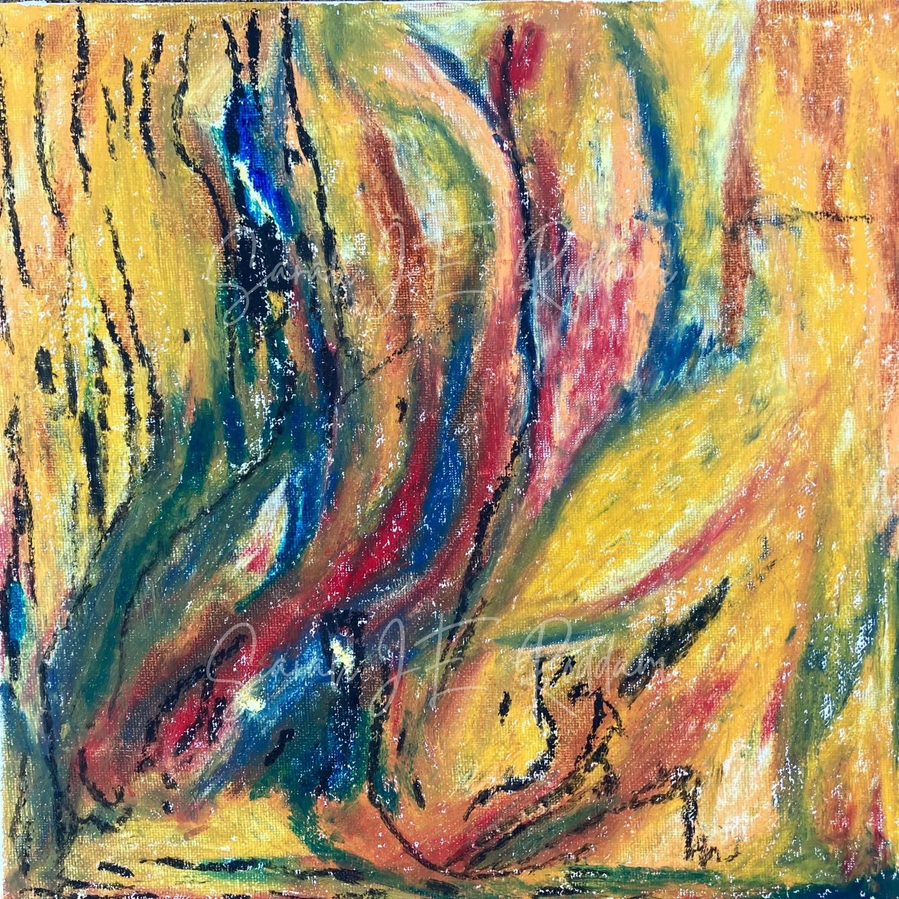 Intimate
US$760
11.5"x11.5"/29cmx29cm
Sennelier oil pastel on canvas board
Unframed
Contact the artist at SarahJERoddam@gmail.com