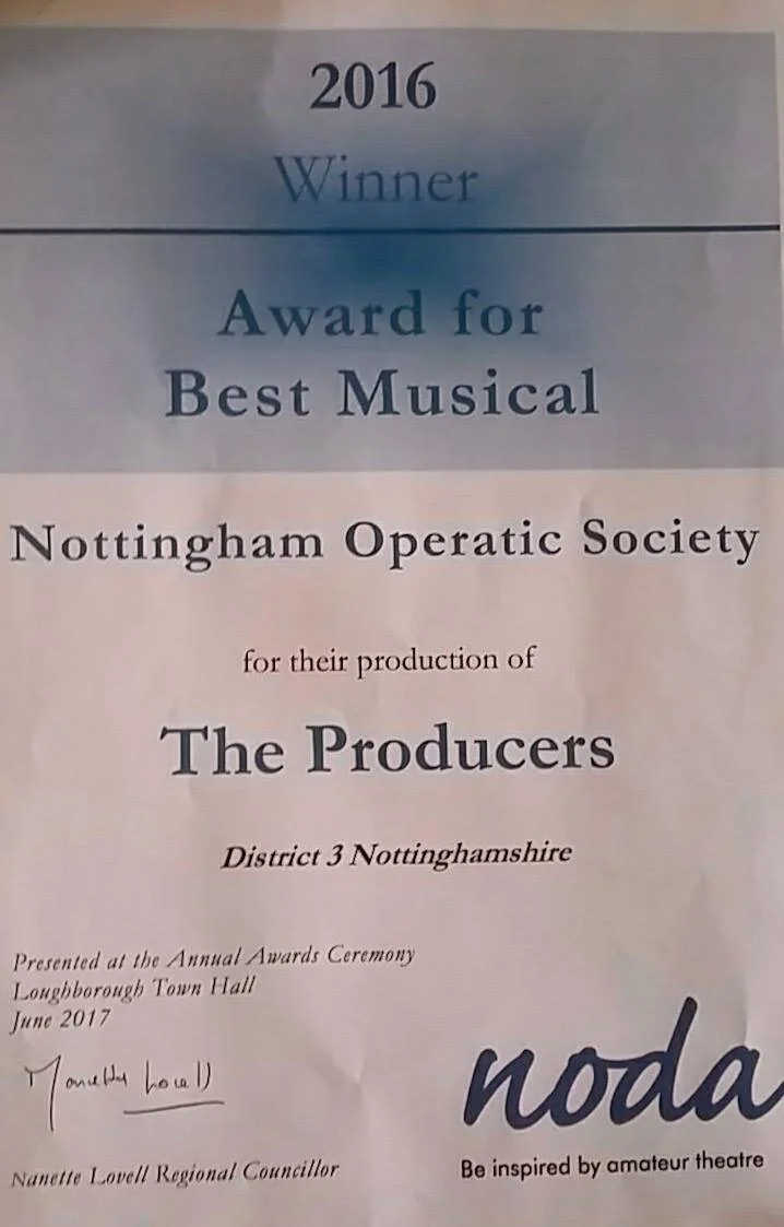 The Producers Wins Best Musical in the Region 2016