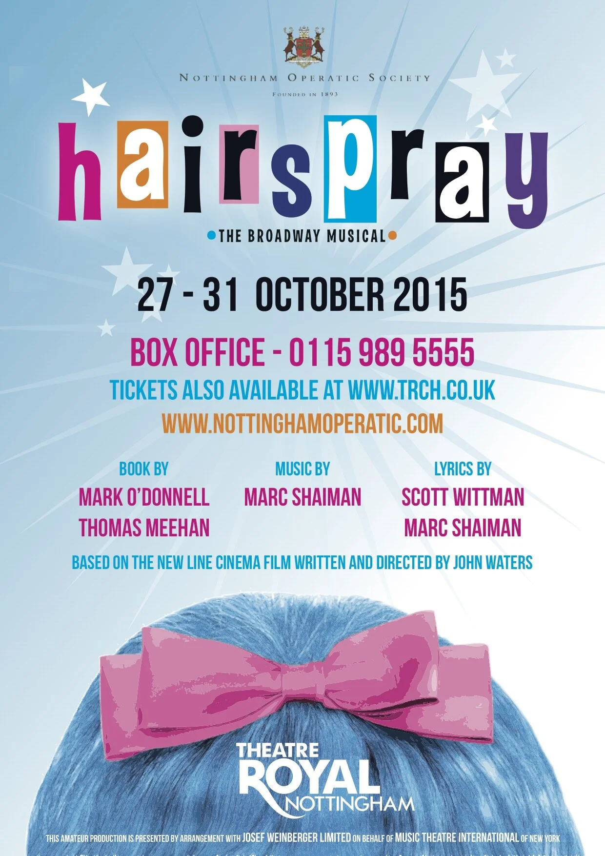 HAIRSPRAY - Theatre Royal Nottingham 27 - 31 October 2015