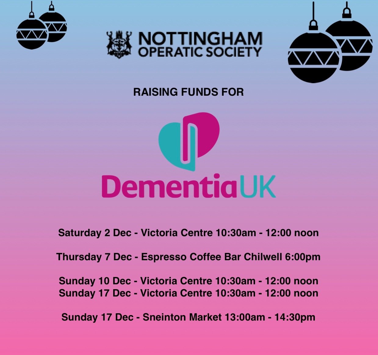 CAROL SINGING 2023 - RAISING FUNDS FOR DEMENTIA UK