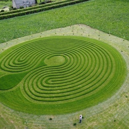 New feature at Glenrinnes Gardens Baltic Wheel Labarynth