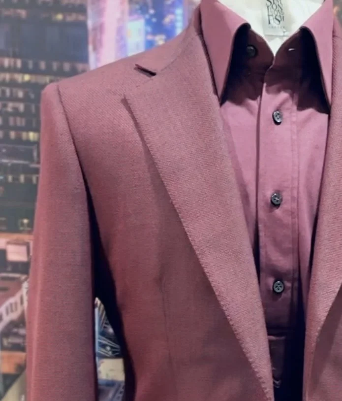Burgundy Single breasted jacket