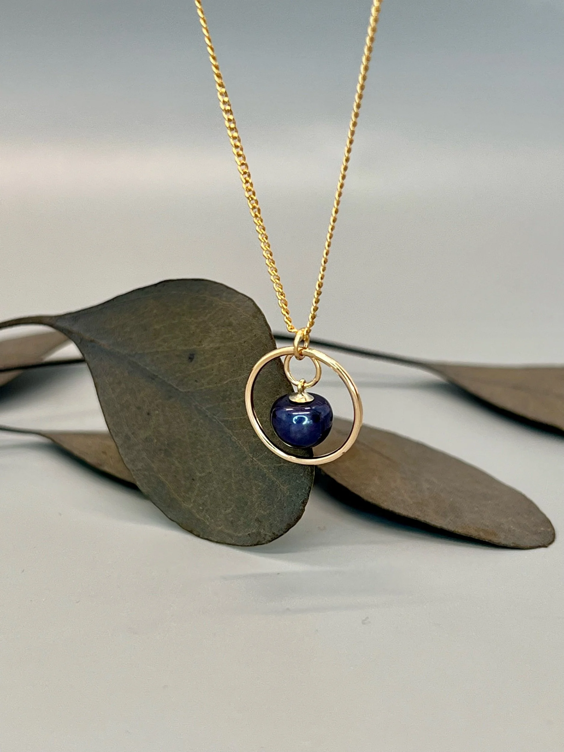 Gold Peackock Pearl Pendant 