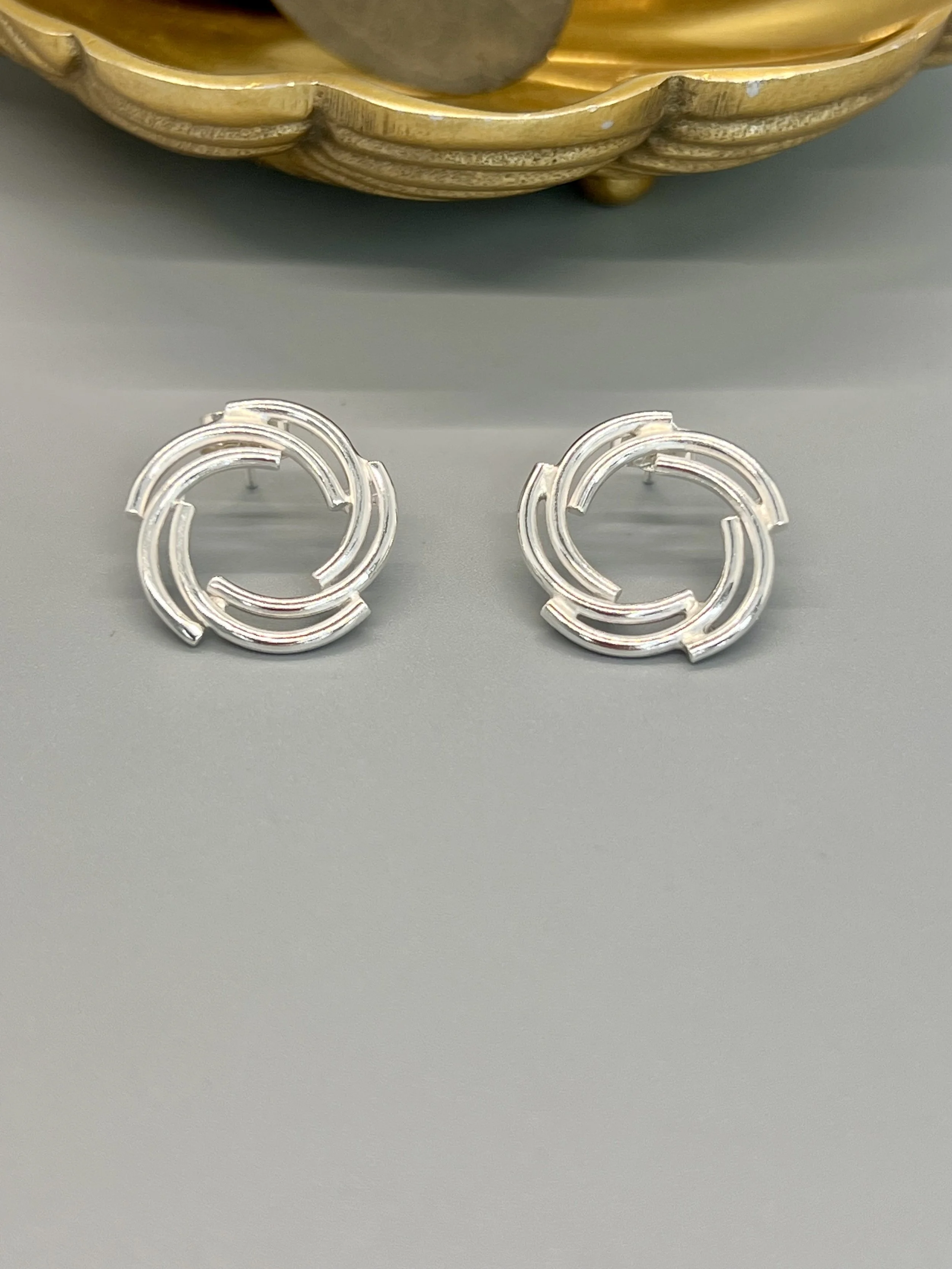 Silver Swirl Earrings