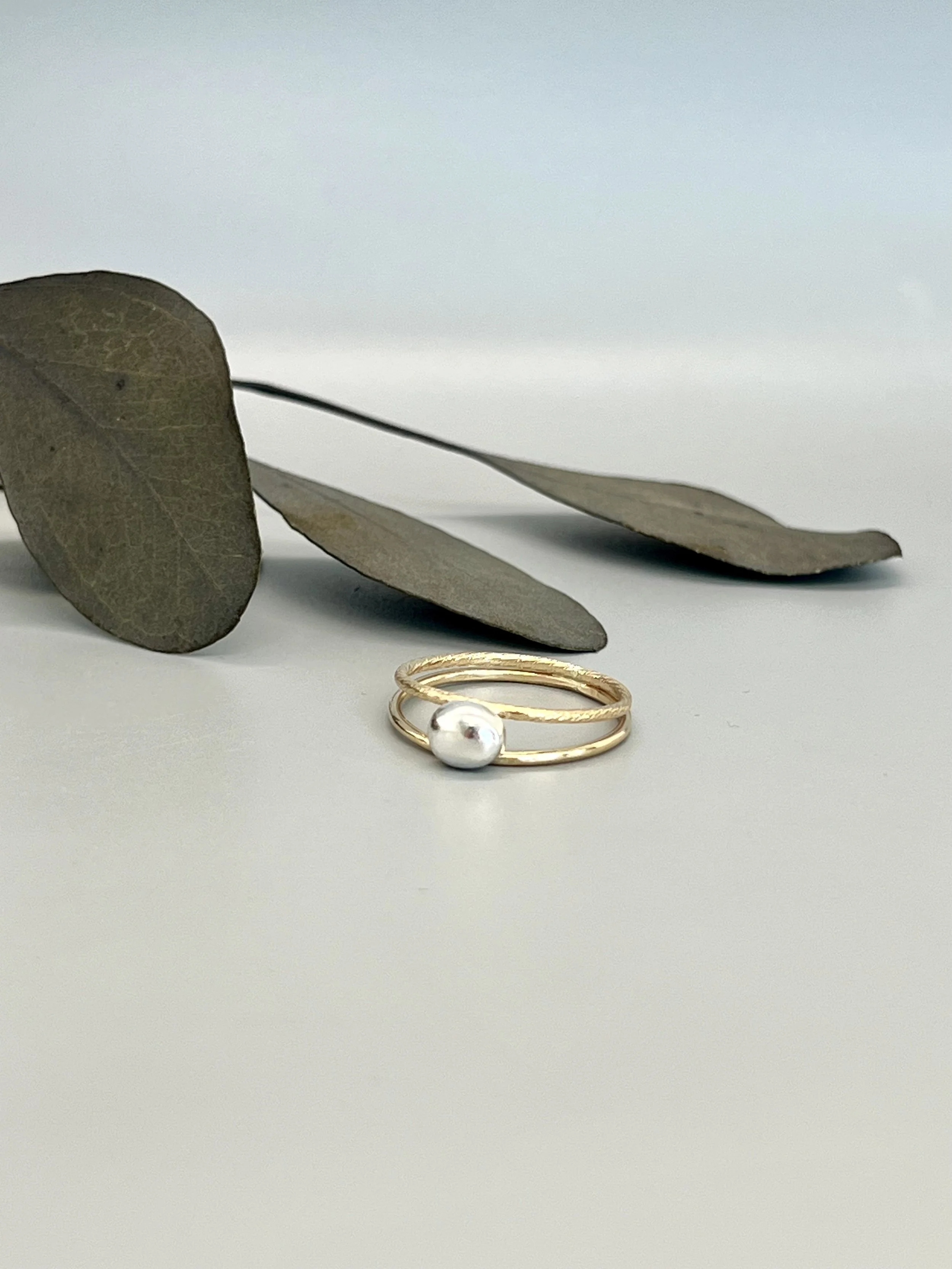 Gold & Silver Dot Ring