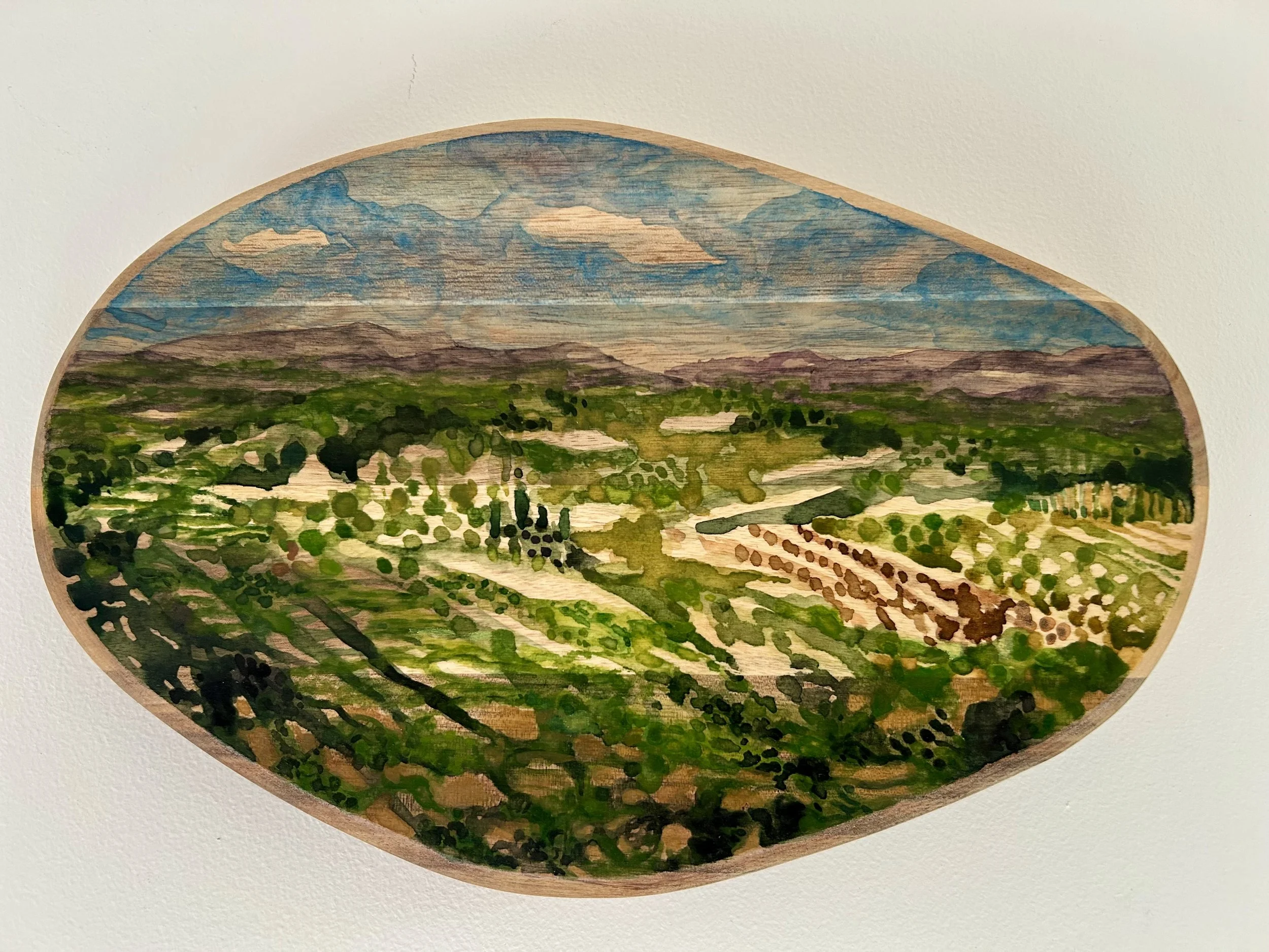 Watercolor on wood - 28 x 18 cm (2025)