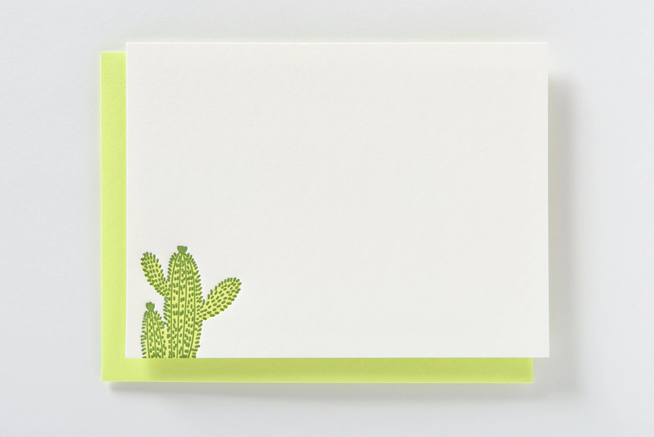 Letterpress With Love, Letterpress Notecard, Cactus_1