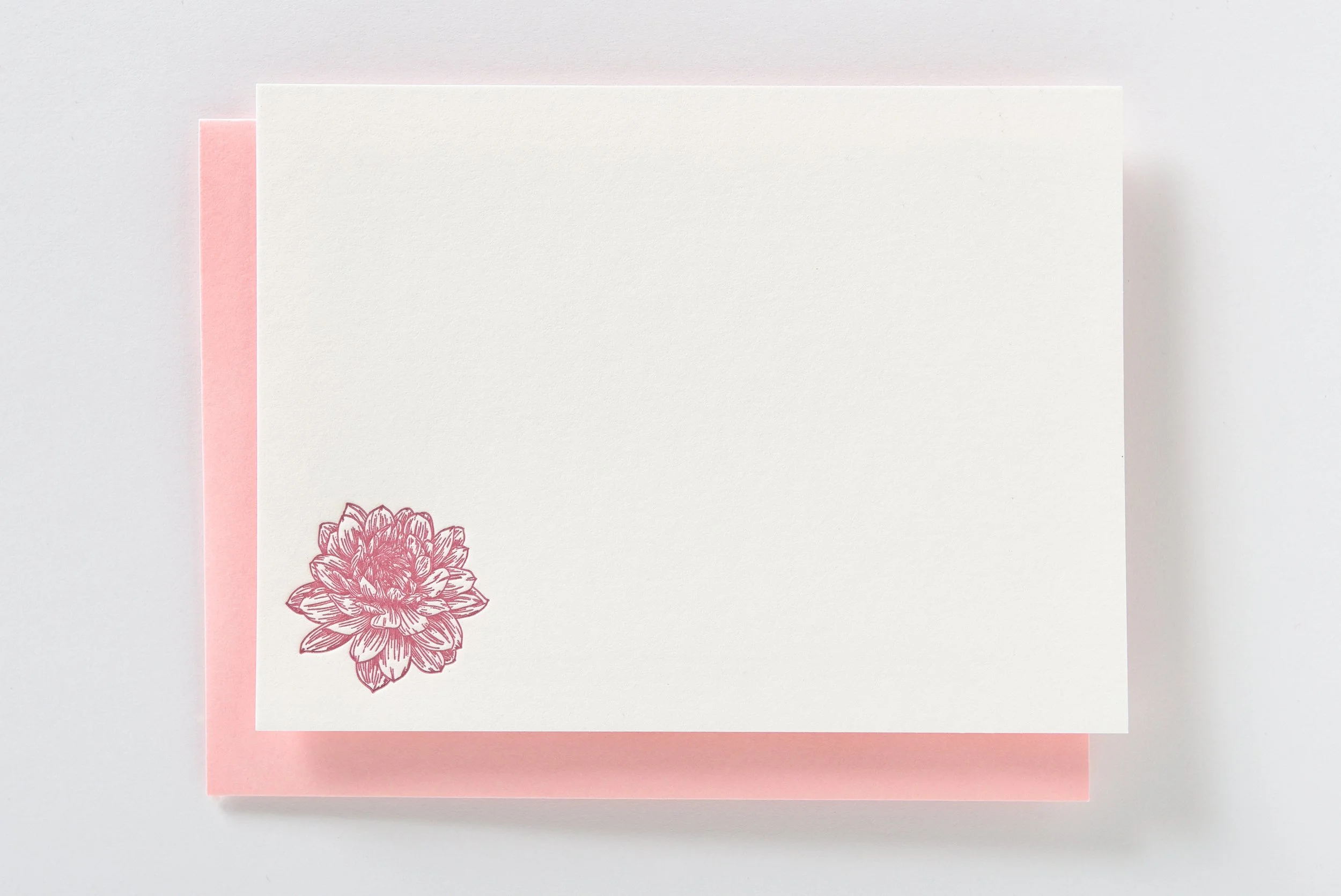 Letterpress With Love, Letterpress Notecard, Lotus Flower_1