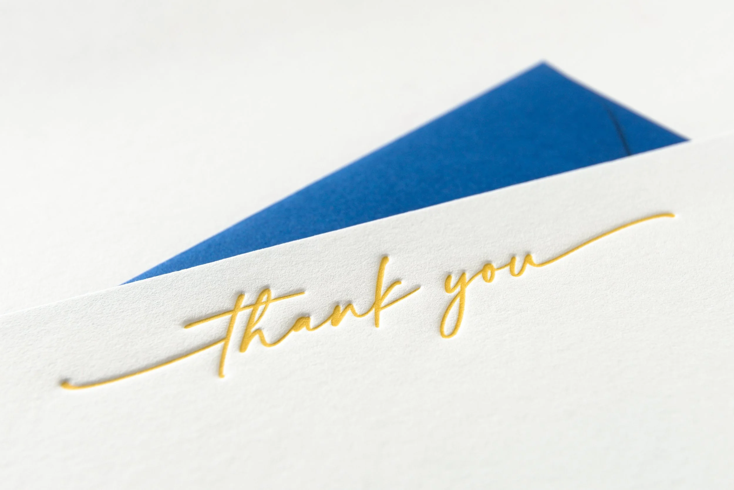 Letterpress With Love, Letterpress Notecard, Thank You, Details