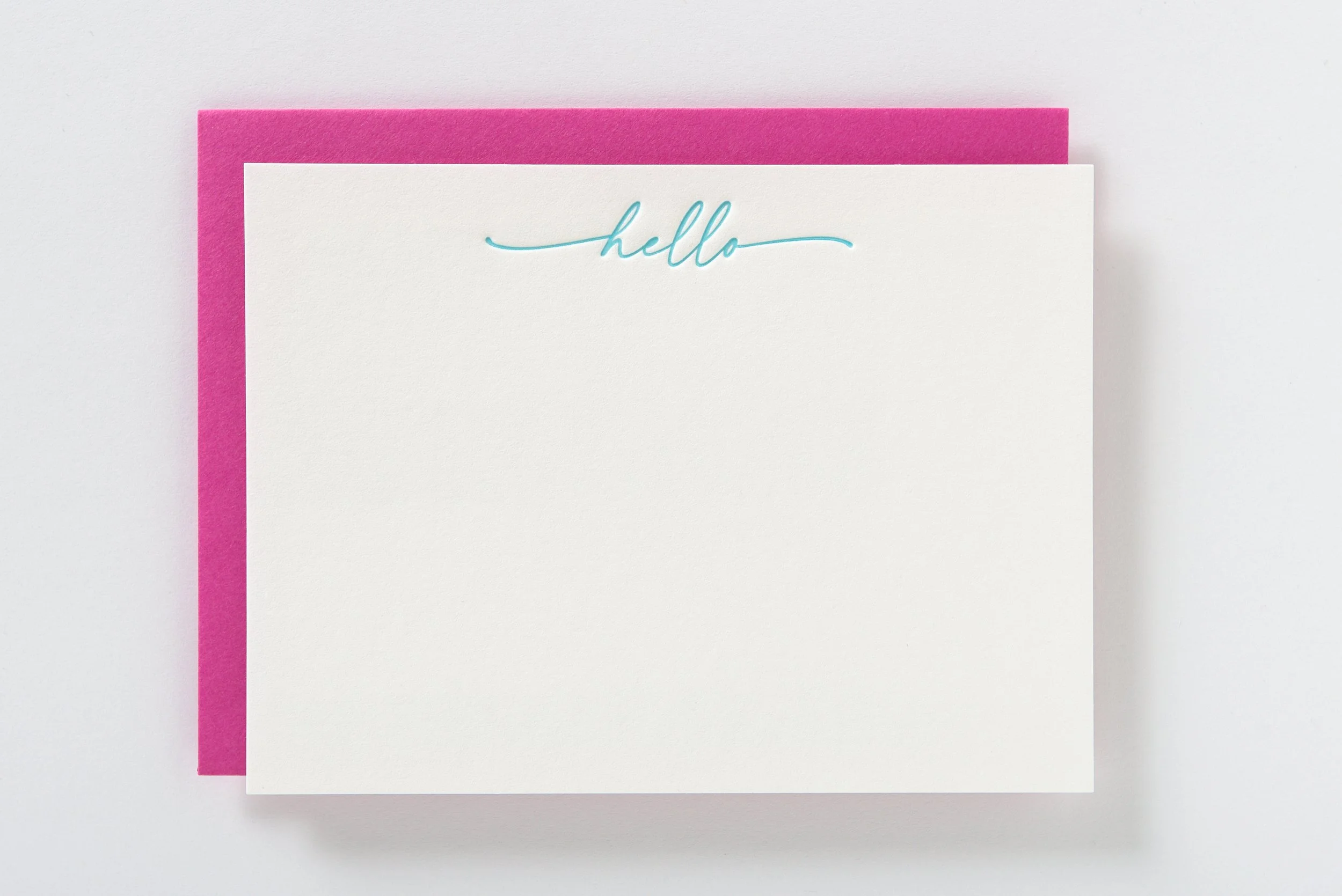 Letterpress With Love, Letterpress Notecard, Hello_1