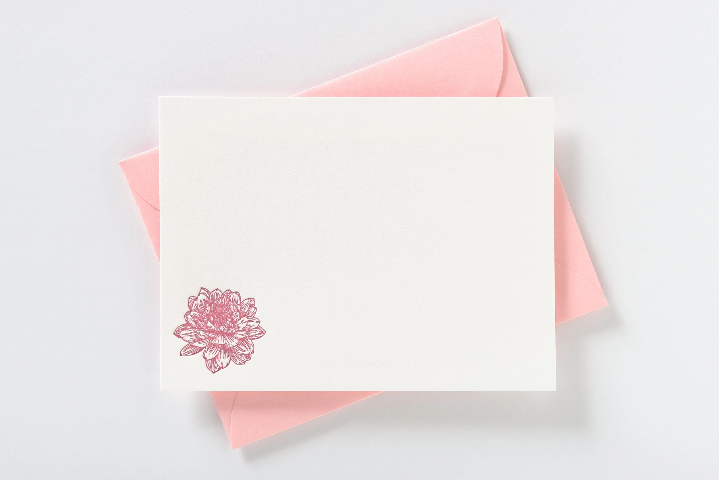 Letterpress Notecard, Lotus Flower