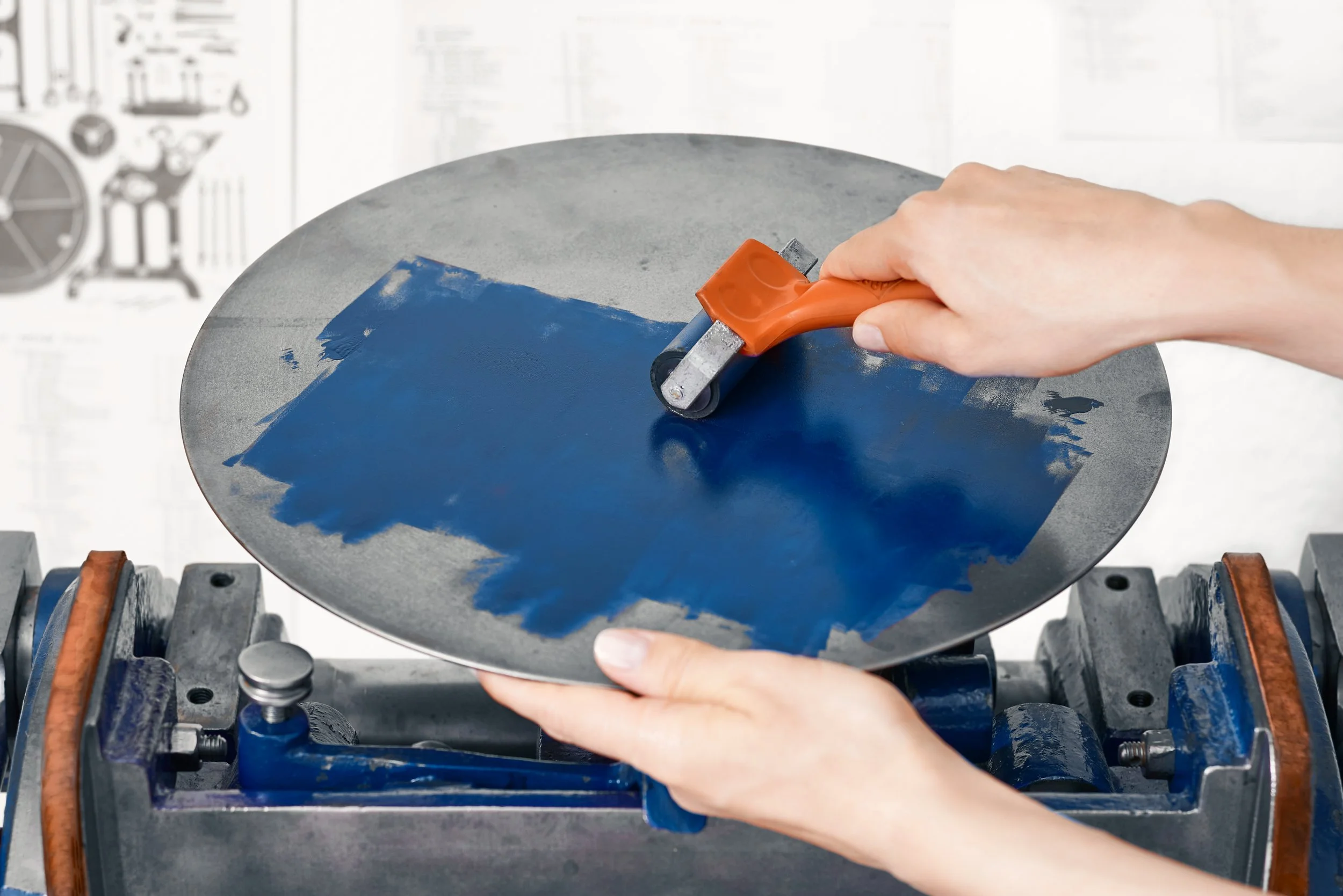 Letterpress With Love, Inking the press