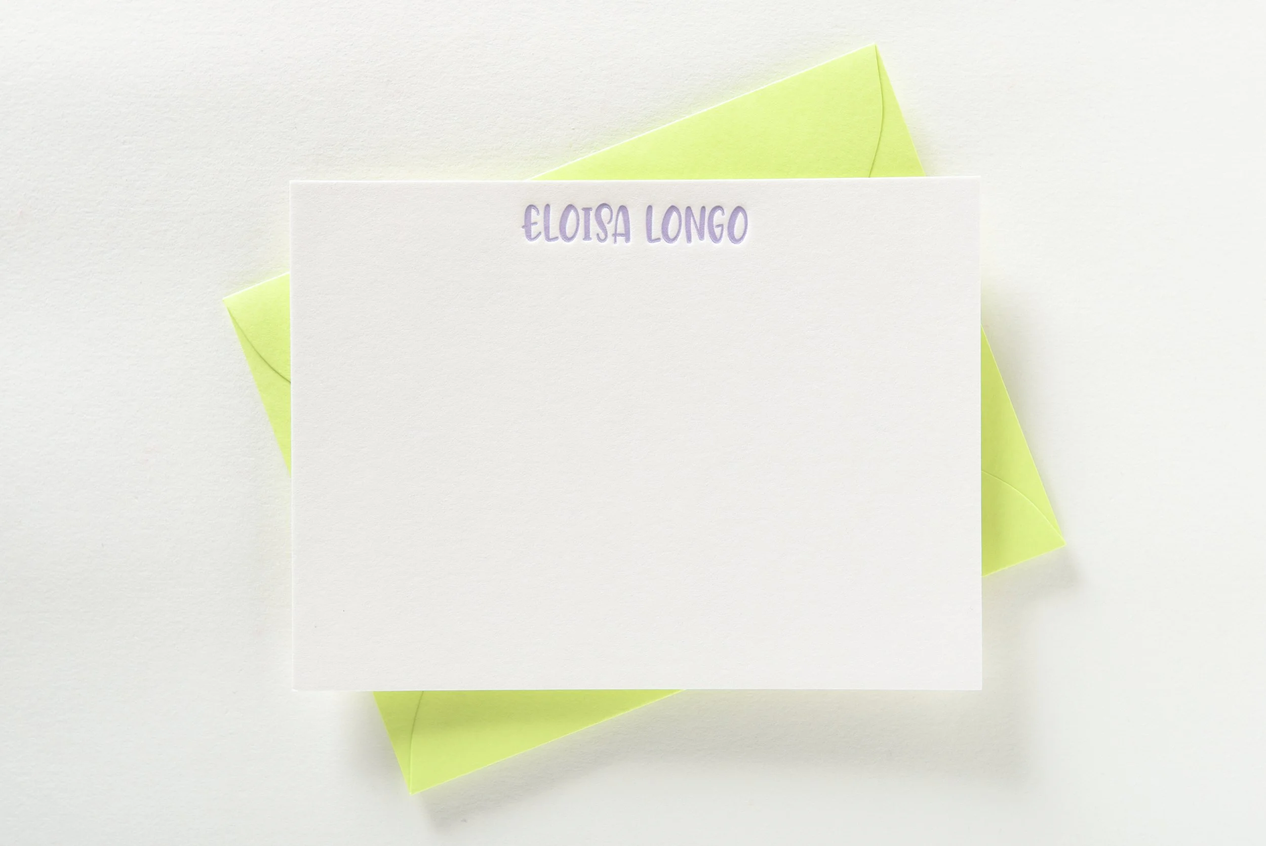 Letterpress Personalised Cards, Eloisa