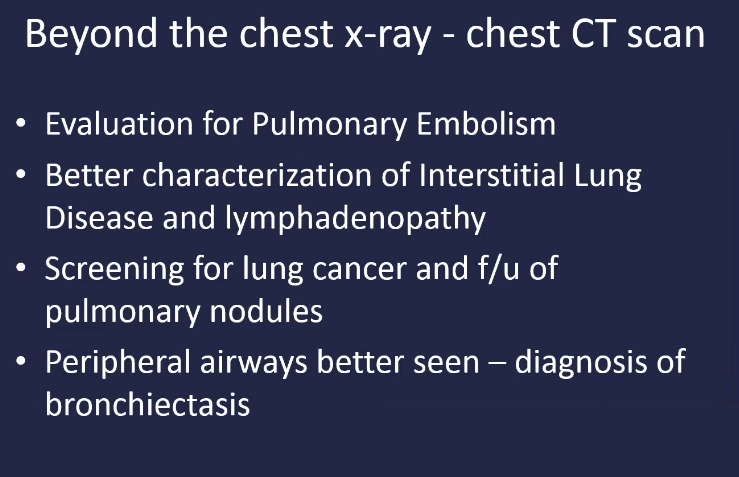 There are plenty of times when a CT scan is needed. From personal clinical experience. Always start with a cheaper and easier to obtain chest x-ray and you will be amazed what you can find with clinical context.