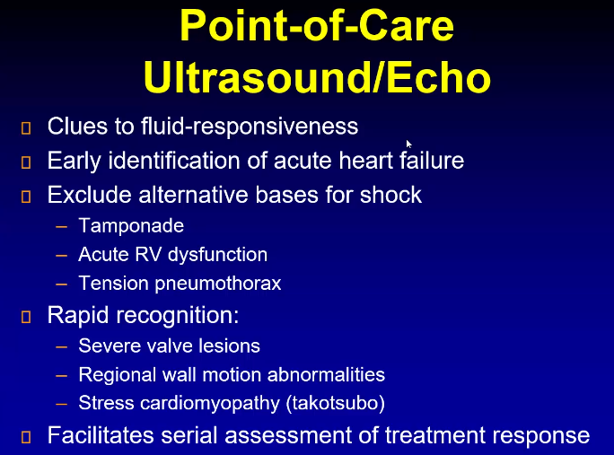 Every patient in shock should have a detailed POCUS because it can be extremely helpful in terms of diagnosis.