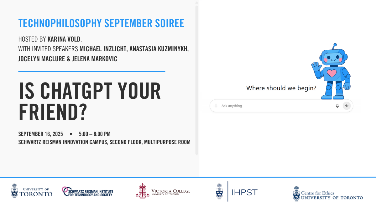 Special event: Technophilosophy September Soiree: Is ChatGPT your friend?