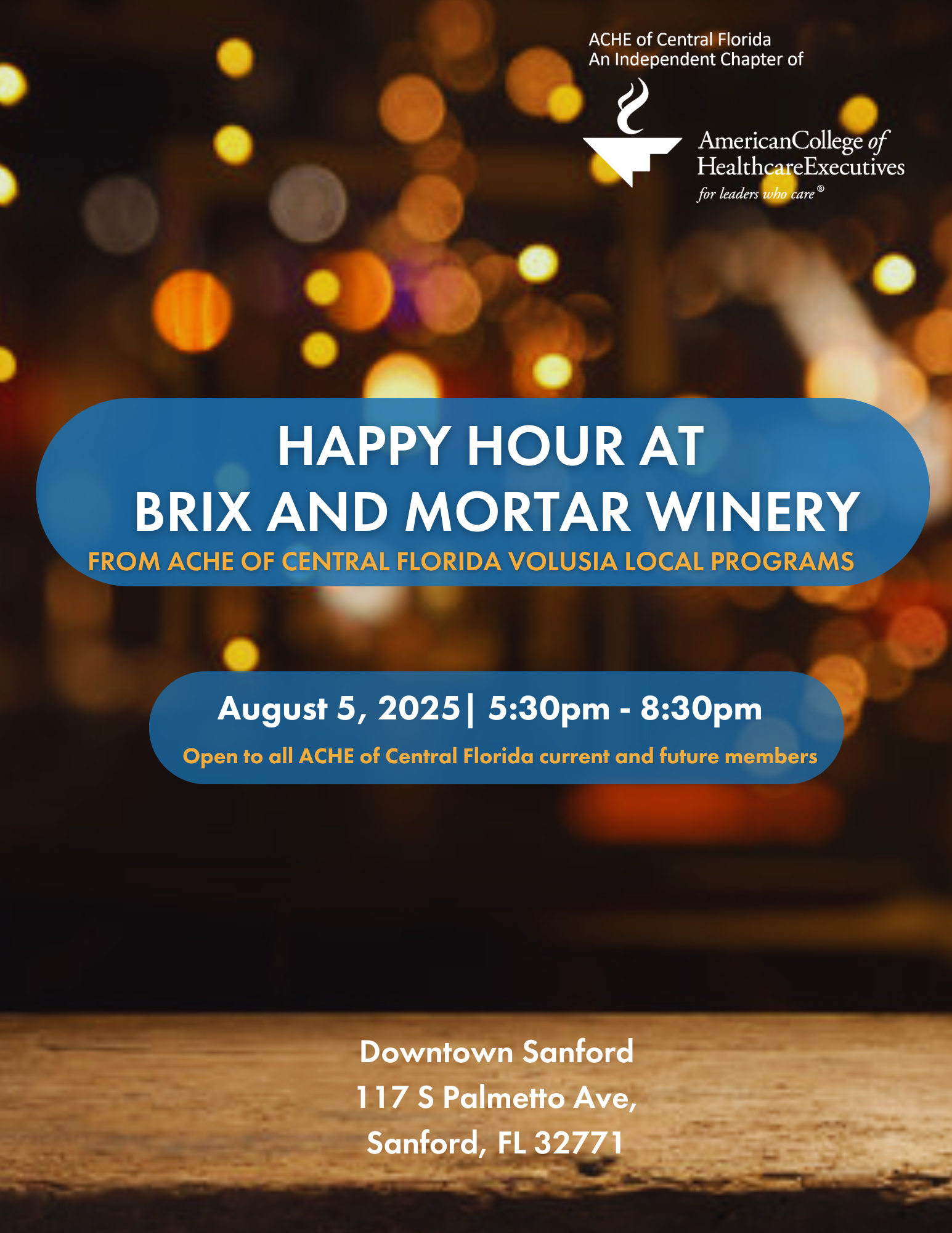 Happy Hour Networking at Brix and Mortar Winery