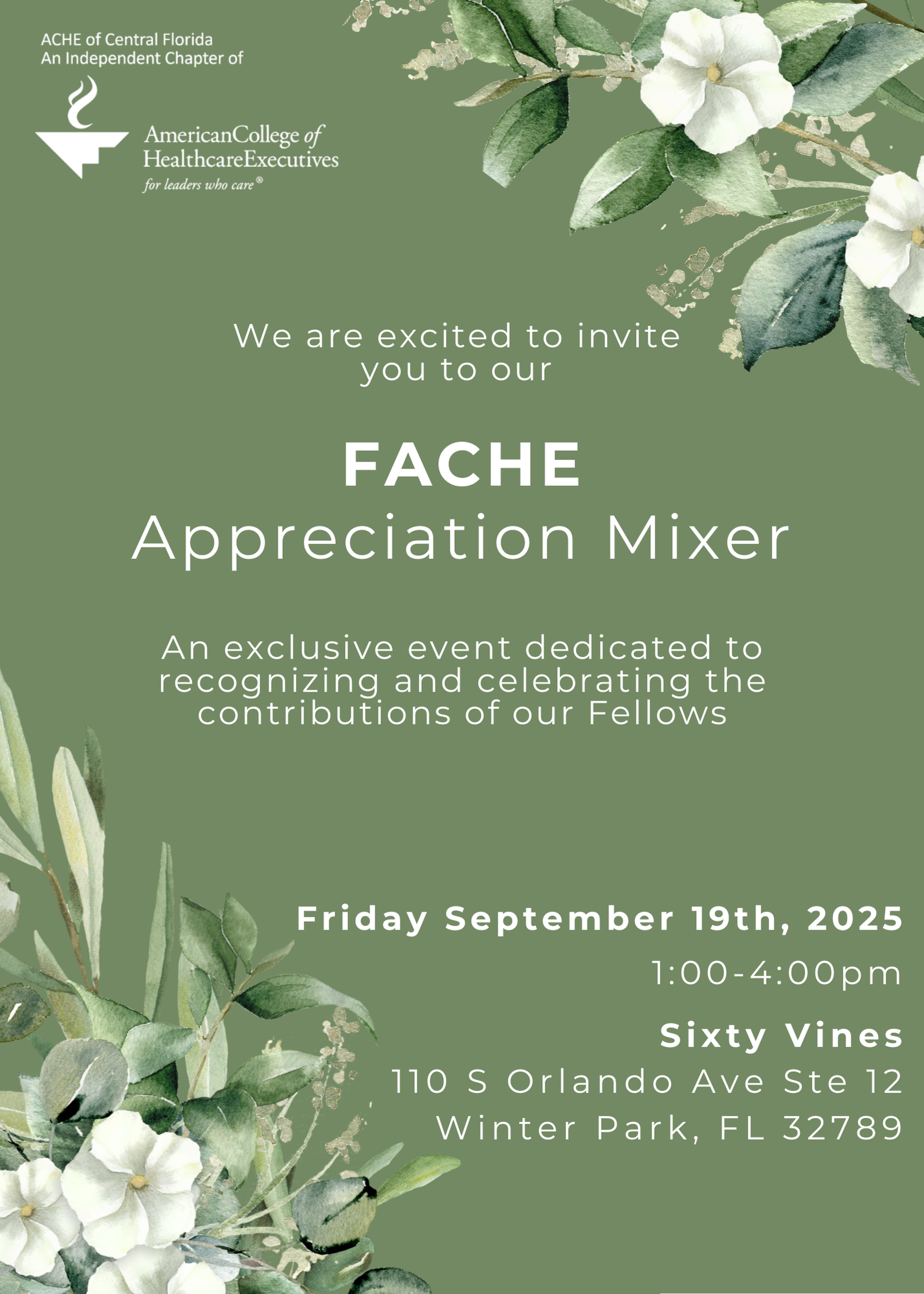 FACHE Appreciation Mixer