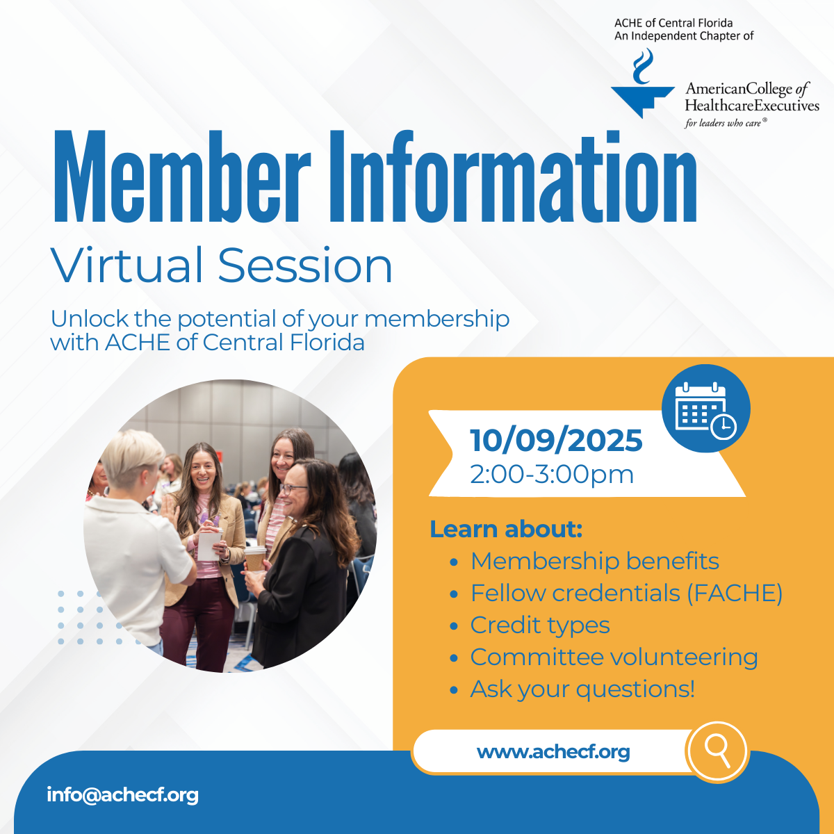ACHE of Central Florida Member Information Session - October 2025
