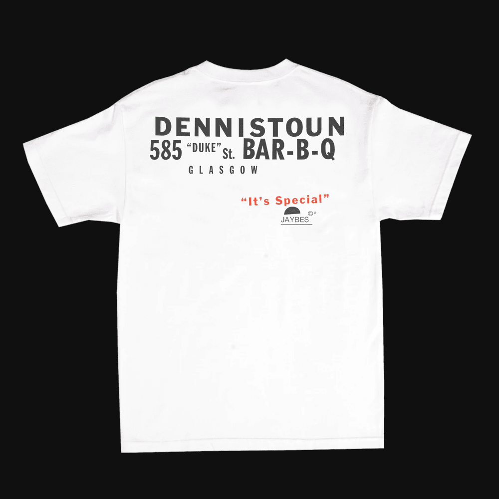 White Bar-B-Crew Shirt — Dennistoun Bar-B-Que