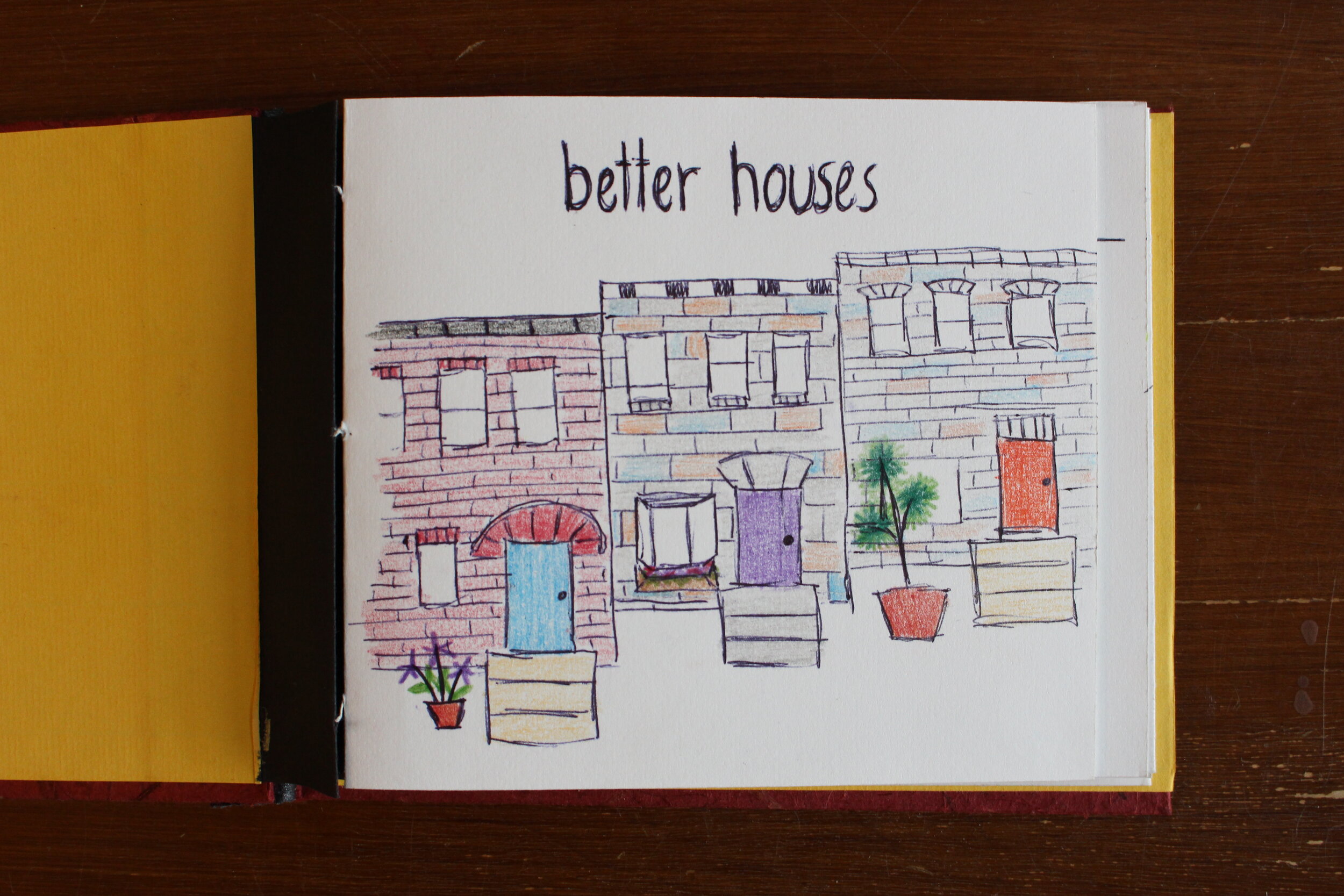 If You Were In Charge... - Illustration and handlettering, accordion fold artist book.