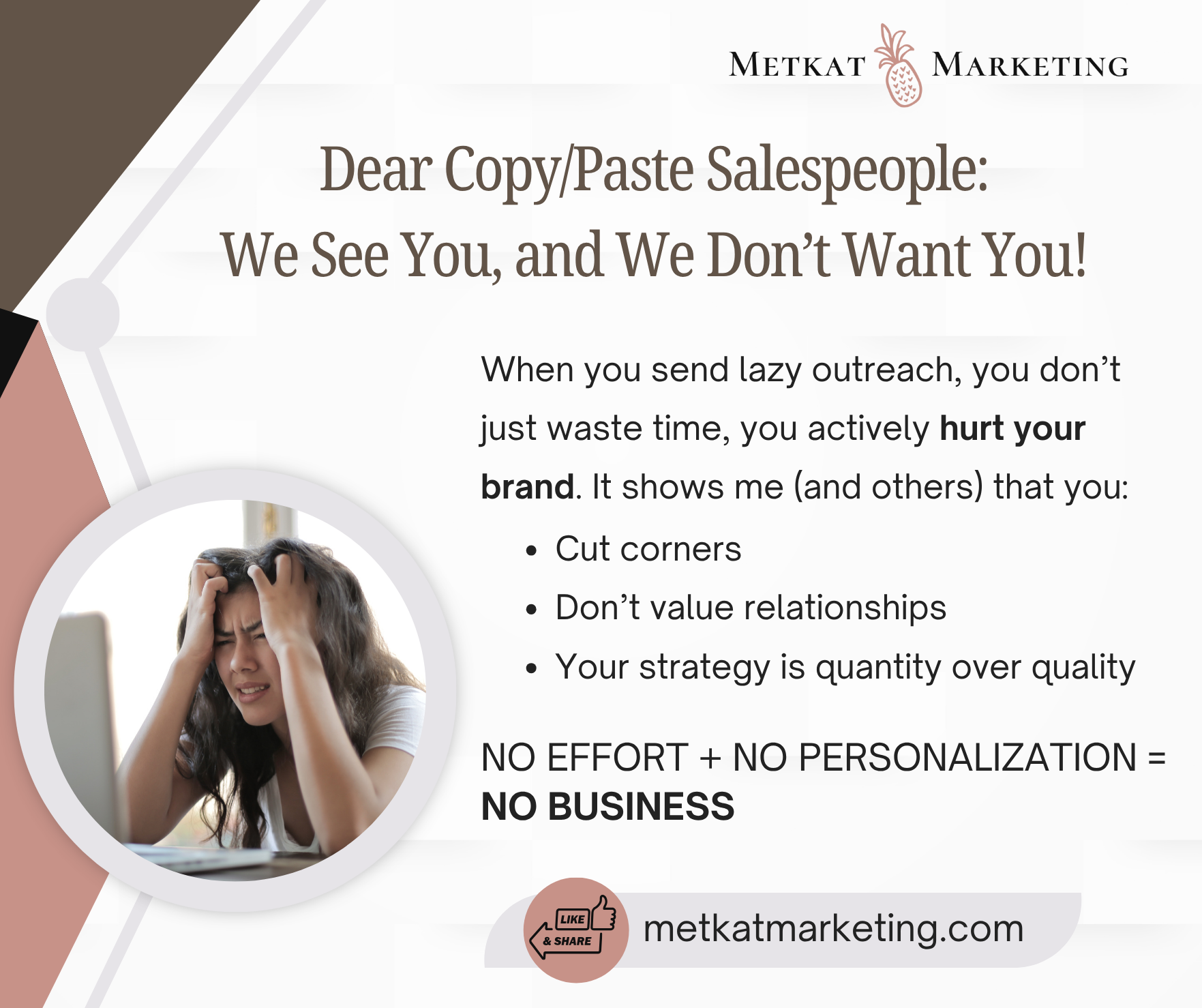 Dear Copy/Paste Salespeople: We See You.