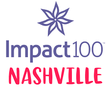 Impact100 Nashville logo with a stylized purple flower above the text