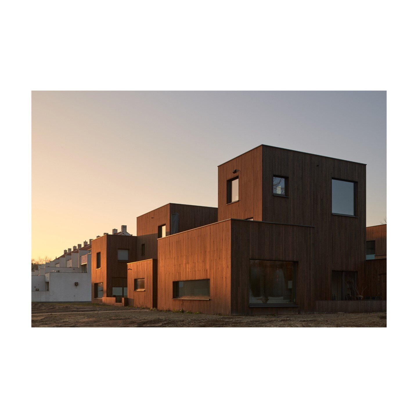 February 2023, Bosrijk, shot for @marcellok_architect
.
.
.
.
#architecture #photography #architecturephotography  #wood #building #arch #column #concrete #plywood #hardwood #sunset #evening #goldenhour #windows