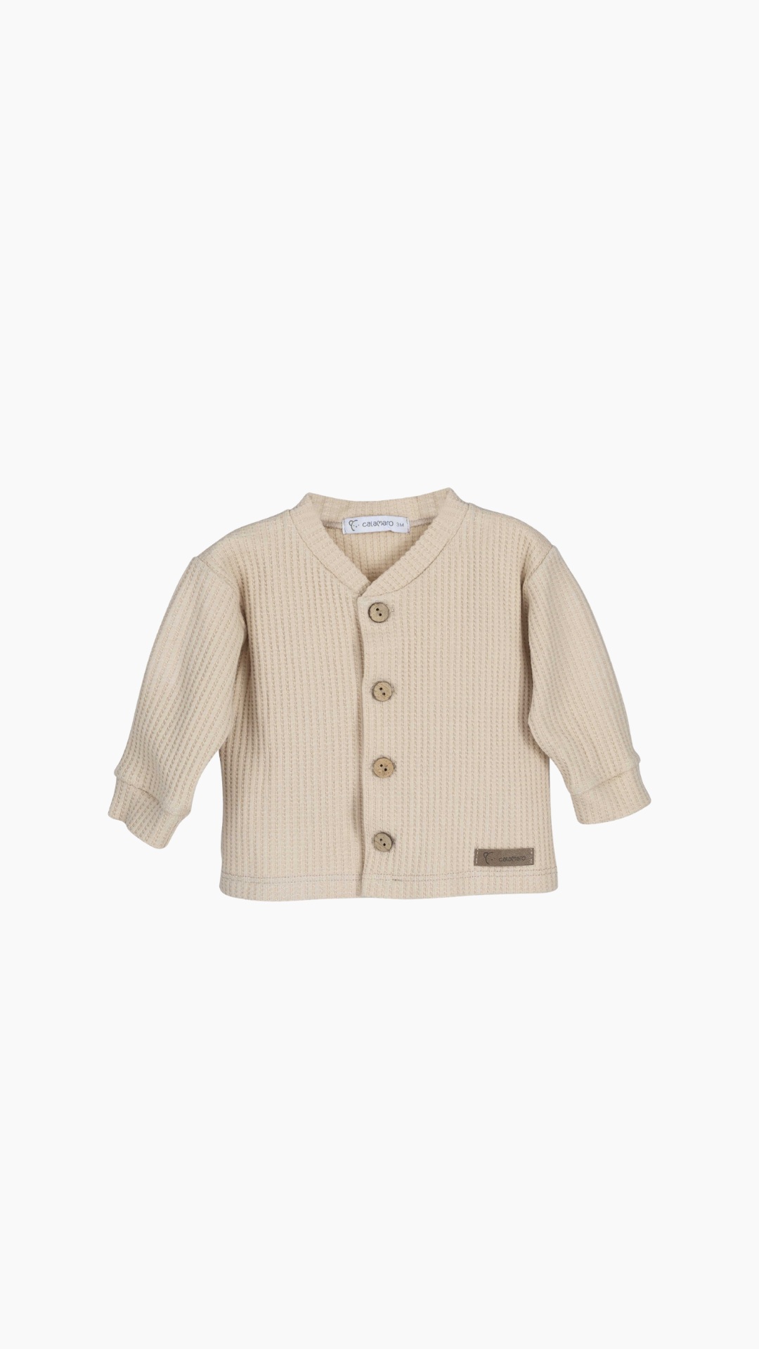 CHAQUETA BEIGE WAFFLE