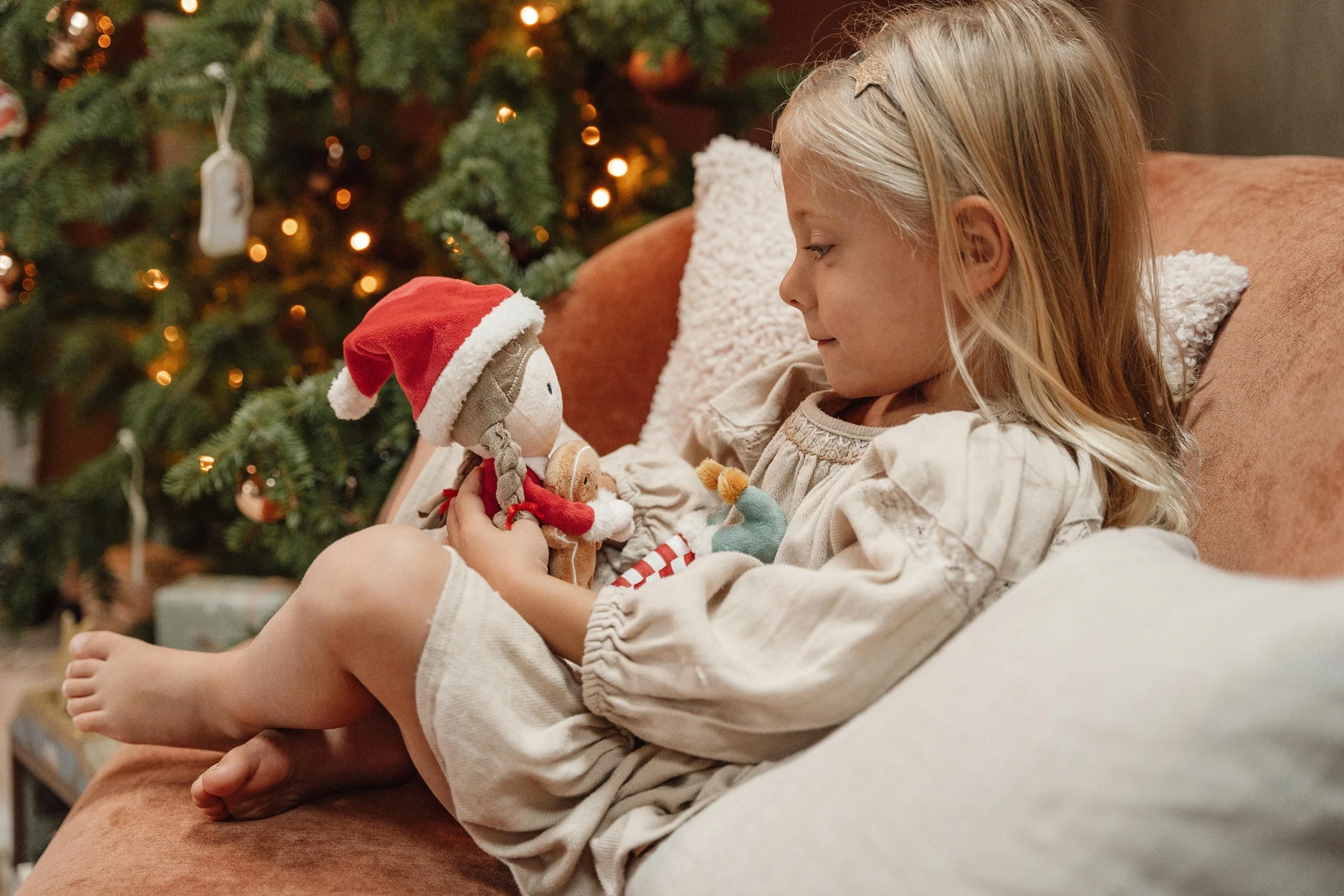 ROSA MUÑECA BLANDITO NAVIDAD LITTLE DUTCH