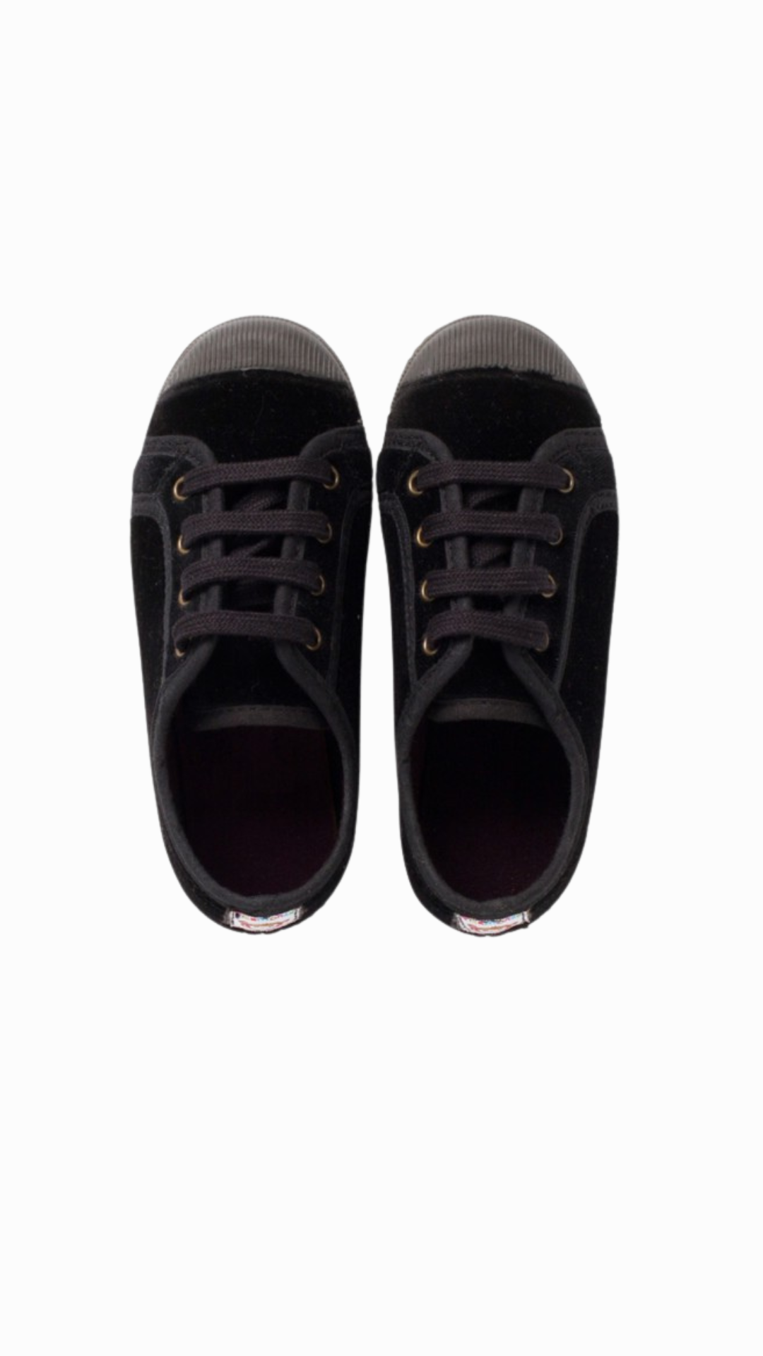 ZAPATILLA TERCIOPELO CON CORDONES NEGRAS