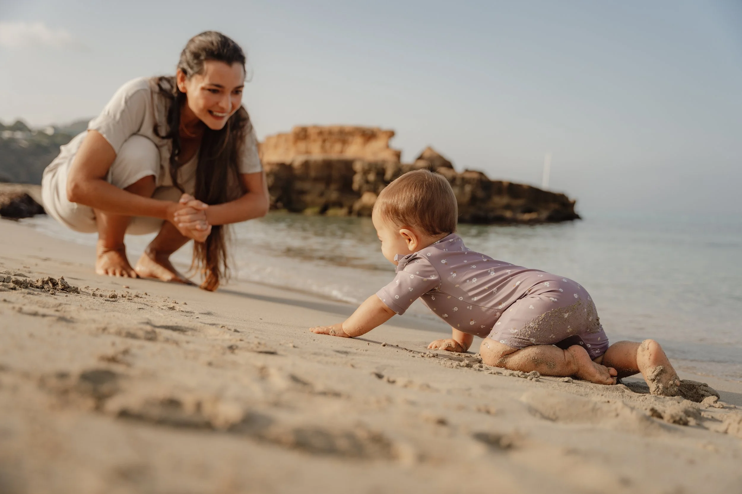 Bañador mono manga corta Malva Blossom