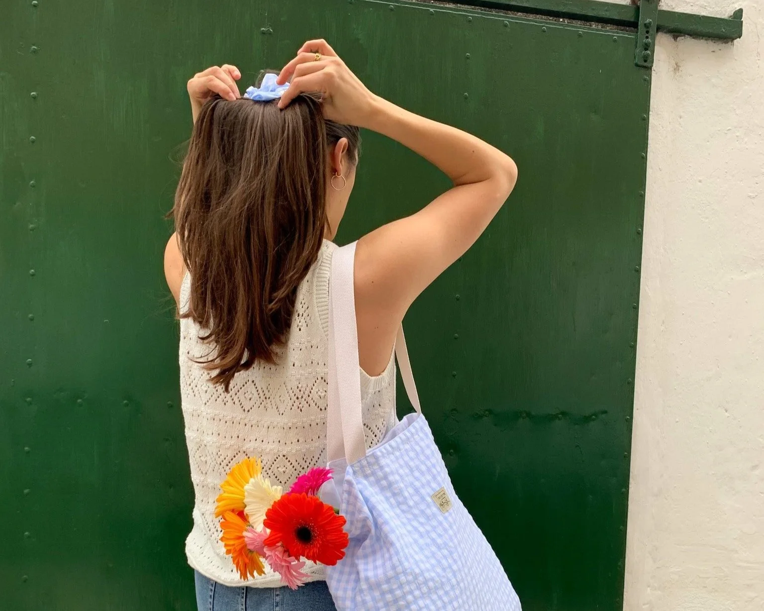 SCRUNCHIE VICHY AZUL