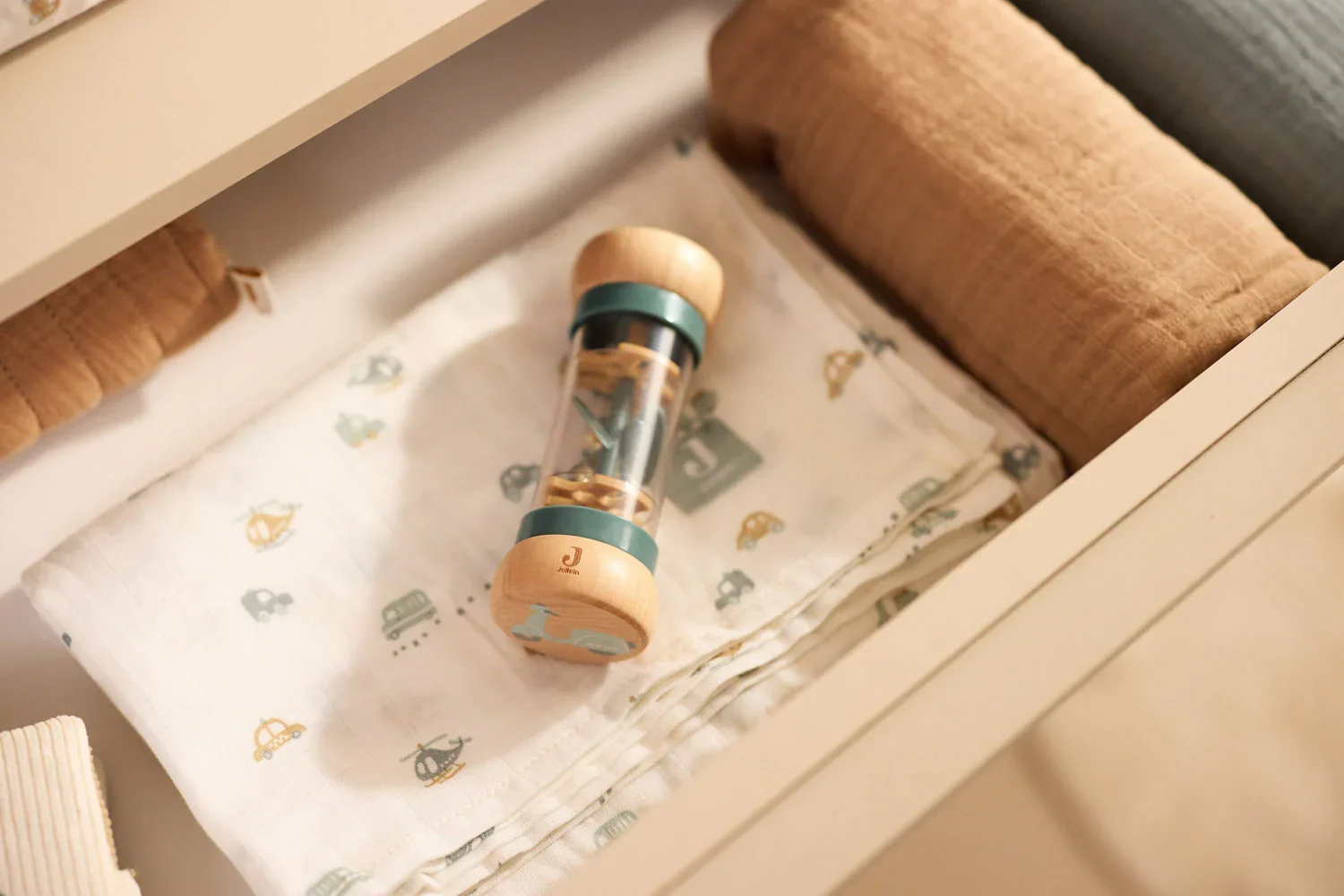 Sonajero de lluvia de madera - Coche