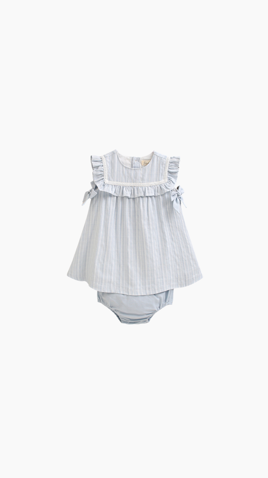 VESTIDO DE BEBÉ RAYAS AZUL