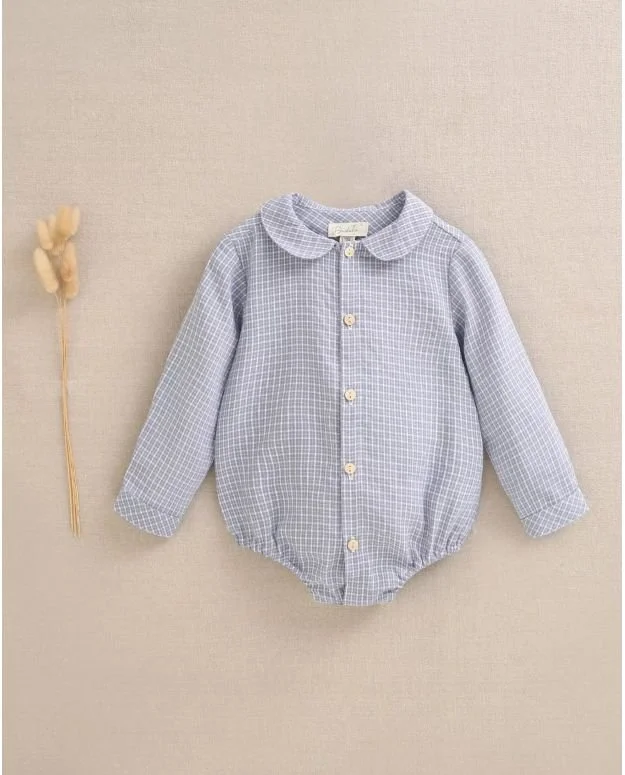 Ranita de bebé niño de cuadro vichy azul