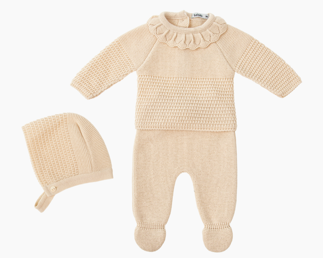 CONJUNTO DE PUNTO CON POLAINA + CAPOTA HIEDRA
