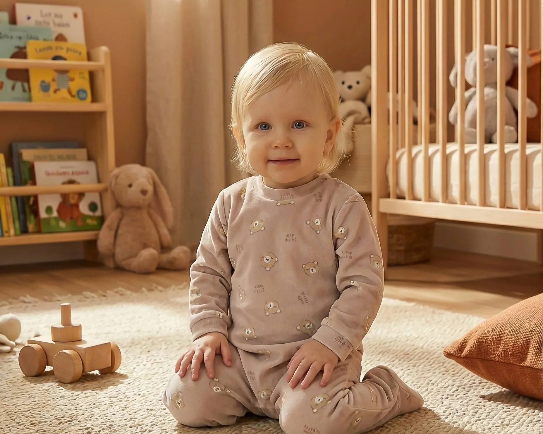 PELELE BEBÉ "BEAR HUGS" PINK